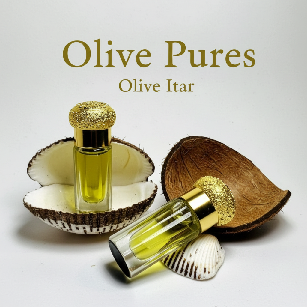 Olive Pures Olive Itar liquid perfume oil infused with olive extracts