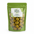 Olive Pures organic green olives in a 250 g size